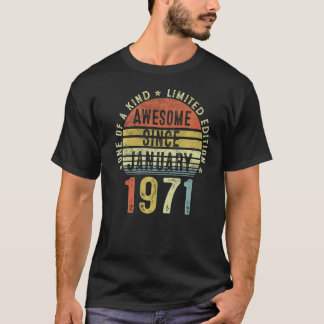 Fantastisk sedan januari 1971 52 år gammal 52 år t shirt