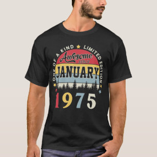 Fantastisk sedan januari 1975 Vintage Retro Birthd T Shirt