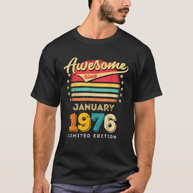 Fantastisk sedan januari 1976 t shirt (Framsida)
