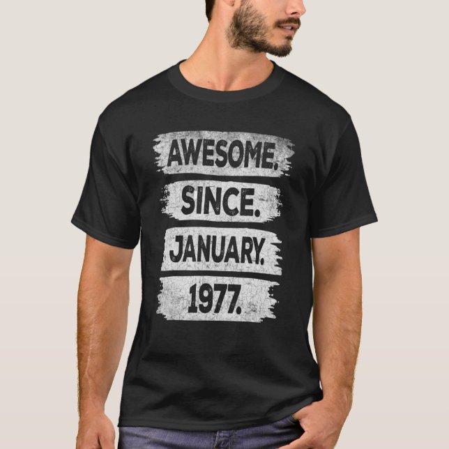 Fantastisk sedan januari 1977 46 födelsedagar 46 å t shirt (Framsida)