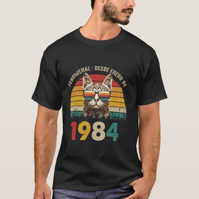 Fantastisk sedan januari 1984 Spanska 40:e födelse T Shirt (Framsida)