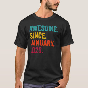Fantastisk sedan januari 2020 Tredje födelsedagen T Shirt