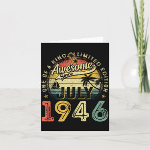 Fantastisk Sedan Juli 1946 Vintage Retro 80-årsjub Kort