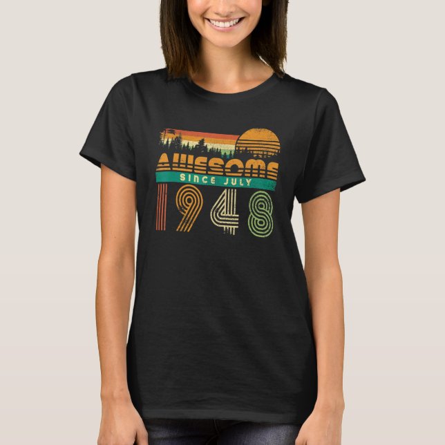 Fantastisk Sedan juli 1948 För manar kvinnor vi fö T Shirt (Framsida)