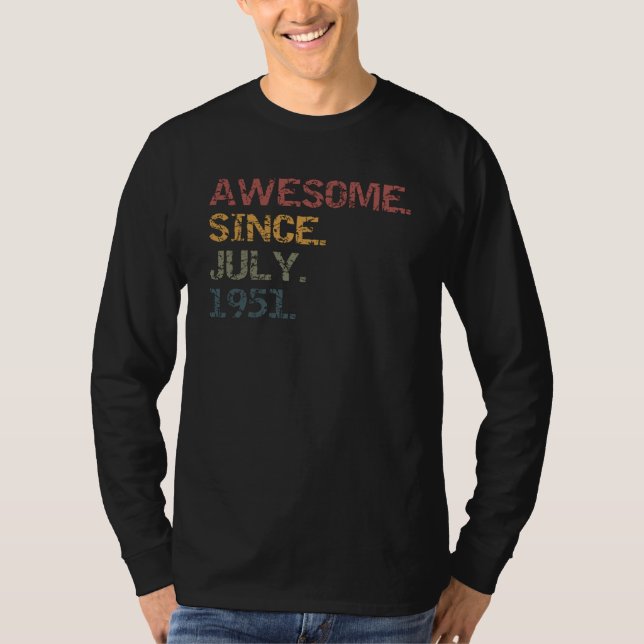 fantastisk sedan juli 1951 t shirt (Framsida)
