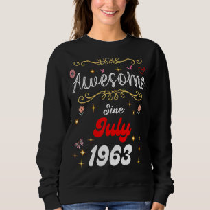Fantastisk sedan juli 1963 Födelsedag: Blommor och T Shirt
