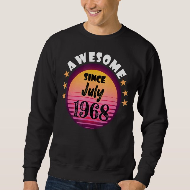 Fantastisk sedan juli 1968 Födelsedag 1968 juli Vi Lång Ärmad Tröja (Framsida)