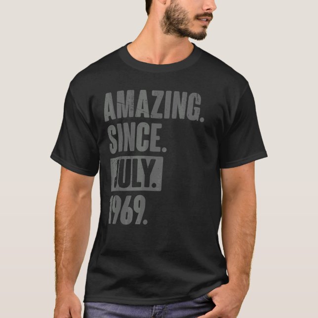 Fantastisk sedan juli 1969 53 år gammal 53:e födel t shirt (Framsida)