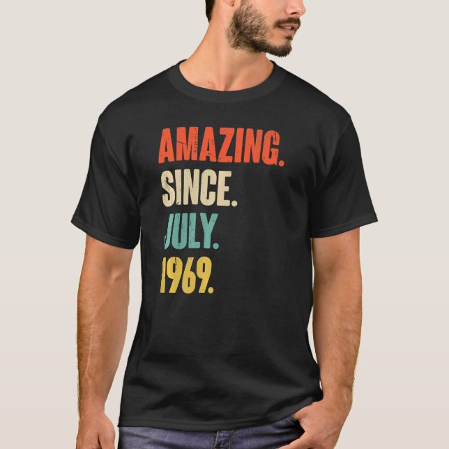 Fantastisk sedan juli 1969 53 år gammal 53:e födel t shirt (Framsida)