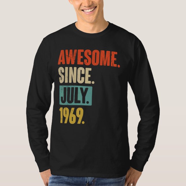 Fantastisk sedan juli 1969 53 år gammal 53:e födel t shirt (Framsida)