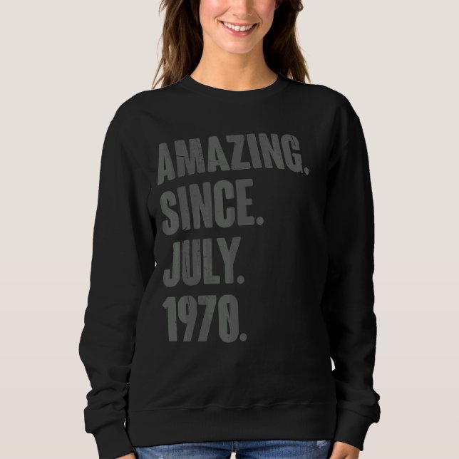 Fantastisk sedan juli 1970 52 år gammal 52:a födel t shirt (Framsida)