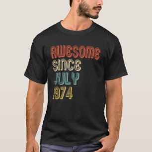 Fantastisk sedan juli 1974 T Shirt Retro 44th Birt