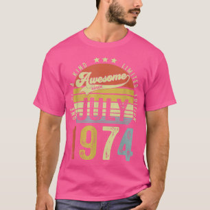 Fantastisk sedan juli 1974 Vintage 48:e födelsedag T Shirt