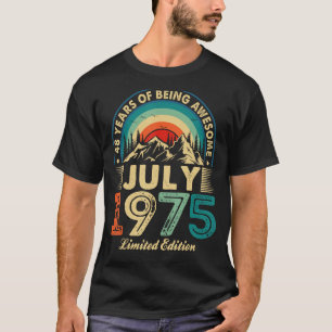 Fantastisk sedan juli 1975 Vintage 48:e födelsedag T Shirt
