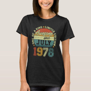 Fantastisk sedan juli 1978 44:e födelsedagen 44 år t shirt