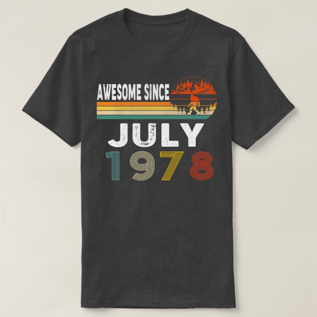 Fantastisk sedan juli 1978 t shirt (Design framsida)