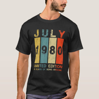 Fantastisk sedan juli 1980 41:a födelsedagen för 4 t shirt