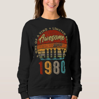 Fantastisk sedan juli 1980 Vintage 42:a födelsedag T Shirt