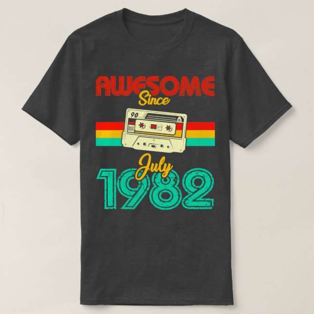 Fantastisk sedan juli 1982 t shirt (Design framsida)