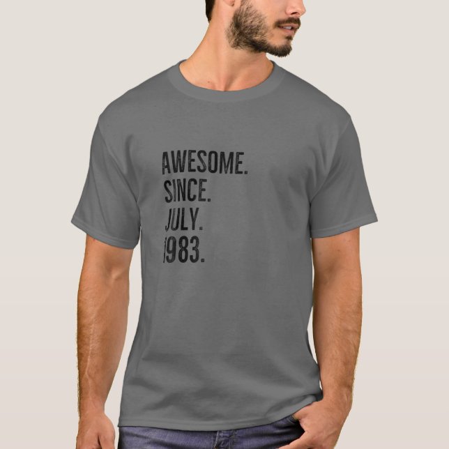 Fantastisk sedan juli 1983 års ålder Gift Idea T Shirt (Framsida)