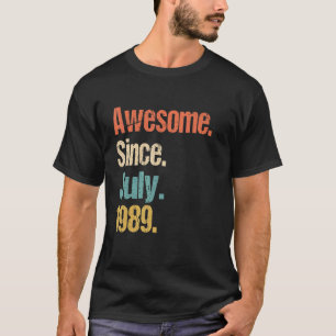 Fantastisk sedan juli 1989 33:e födelsedagen Vinta T Shirt