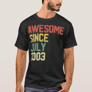 Fantastisk sedan juli 2003 18:e födelsedagen 18 år t shirt