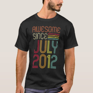 Fantastisk sedan juli 2012 10:e födelsedagen Retro T Shirt
