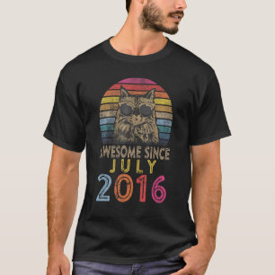 Fantastisk sedan juli 2016 7 år gamla 7:e-födelsed t shirt