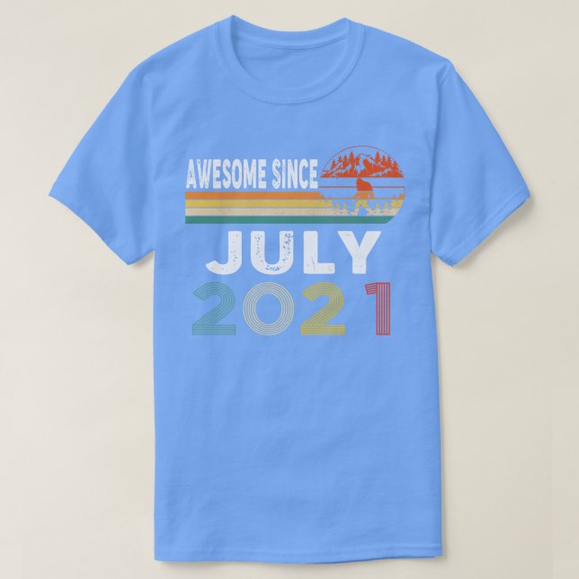 Fantastisk sedan juli 2021 t shirt (Design framsida)