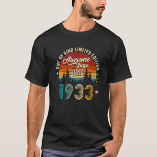 Fantastisk sedan juni 1933 89 år gammal 27:e födel t shirt