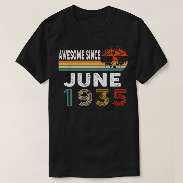 Fantastisk sedan juni 1935 t shirt (Design framsida)