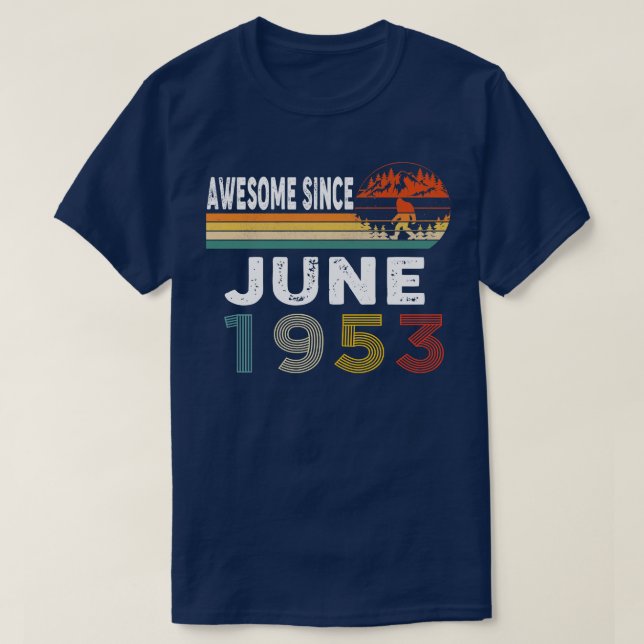 Fantastisk sedan juni 1953 t shirt (Design framsida)