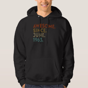 Fantastisk sedan juni 1963 Vintage 59:e födelsedag Hoodie