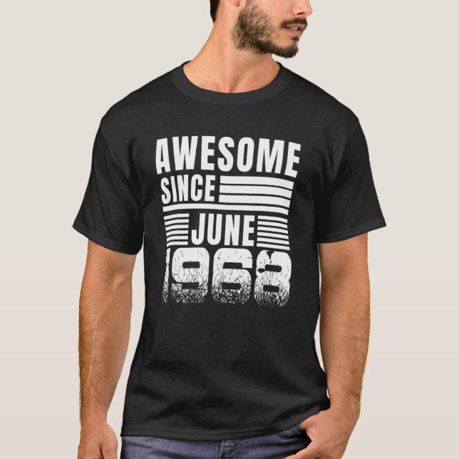Fantastisk sedan juni 1968 54:e födelsedagen t shirt (Framsida)