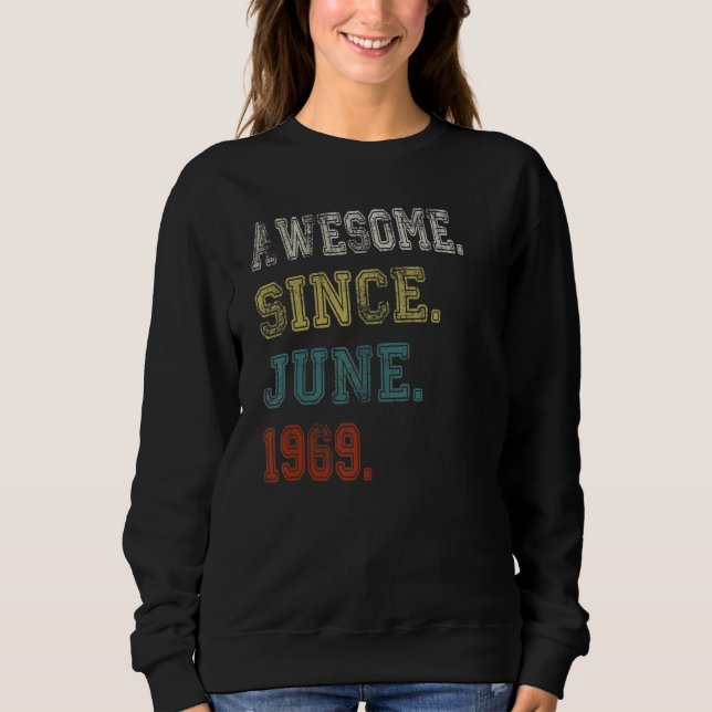 Fantastisk sedan juni 1969 53 år gammal 53:e födel t shirt (Framsida)
