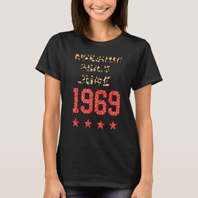 Fantastisk sedan juni 1969 Födelsedag i Leopard 19 T Shirt (Framsida)