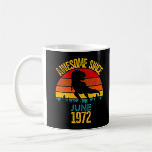 Fantastisk sedan juni 1972 t Rex Dinosaur Kaffemugg