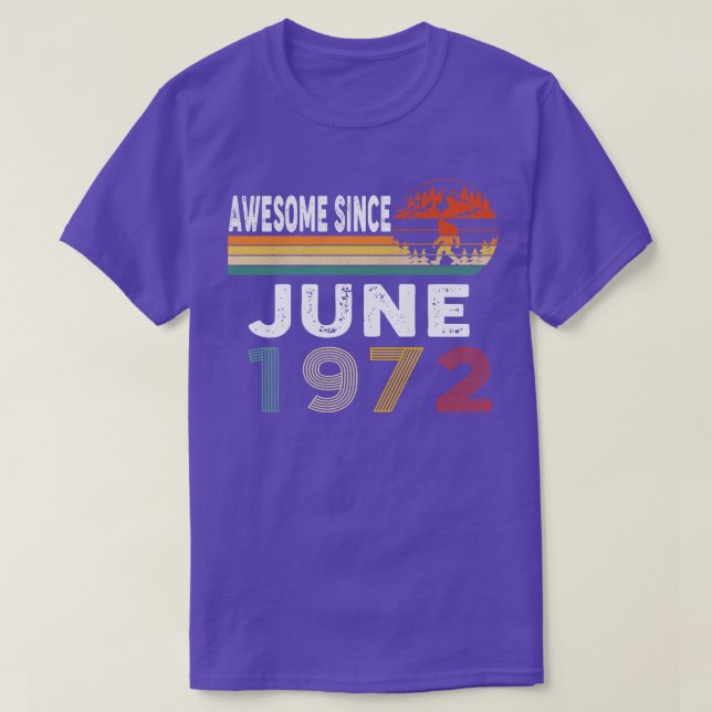 Fantastisk sedan juni 1972 t shirt (Design framsida)