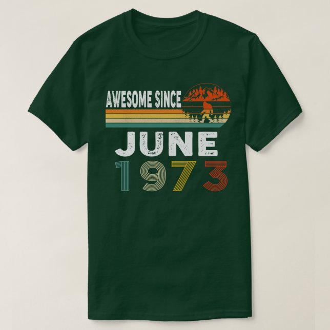 Fantastisk sedan juni 1973 t shirt (Design framsida)