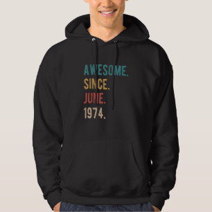 Fantastisk sedan juni 1974 48 år gammal dag 48:e f hoodie
