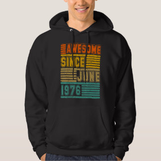 Fantastisk sedan juni 1976 Vintage 46 Manar och kv Hoodie