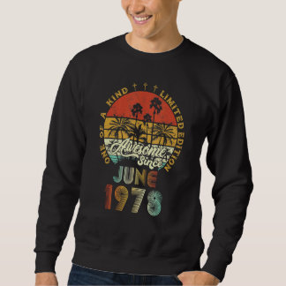 Fantastisk sedan juni 1978 44 år gammal 44:e födel lång ärmad tröja