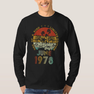 Fantastisk sedan juni 1978 44 år gammal 44:e födel t shirt