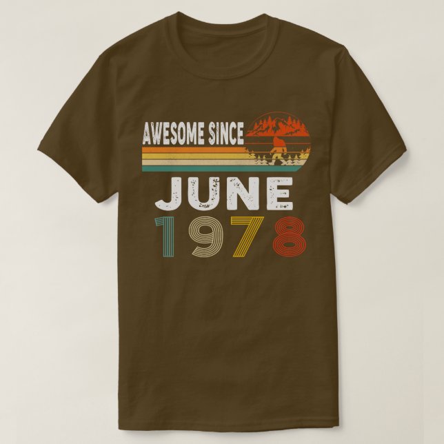Fantastisk sedan juni 1978 t shirt (Design framsida)