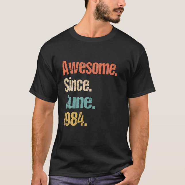 Fantastisk sedan juni 1984 38:e födelsedagen Vinta T Shirt (Framsida)