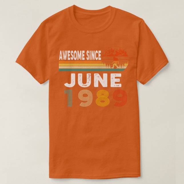 Fantastisk sedan juni 1989 t shirt (Design framsida)