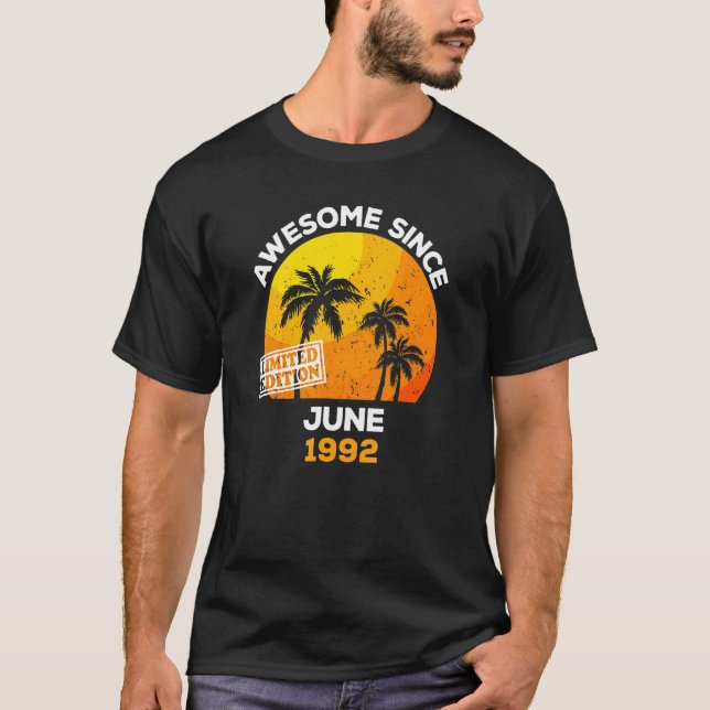 Fantastisk sedan juni 1992 Retro Manar & Women Bir T Shirt (Framsida)