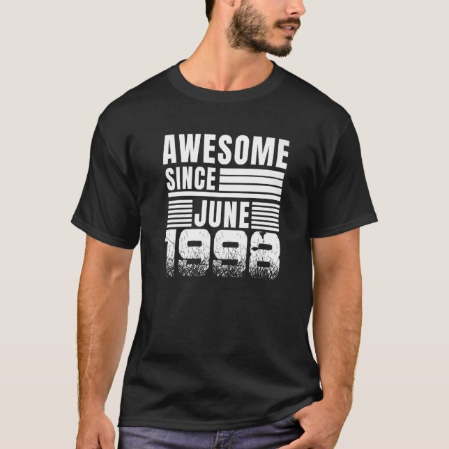 Fantastisk sedan juni 1998 24:e födelsedagen t shirt (Framsida)