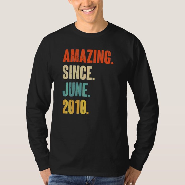 Fantastisk sedan juni 2010 12 år gamla 12:e-fåglar t shirt (Framsida)