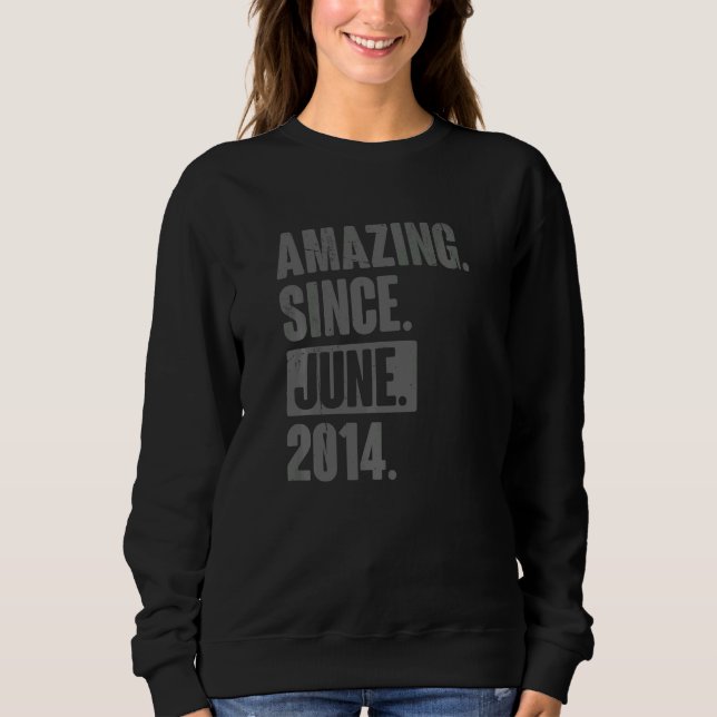 Fantastisk sedan juni 2014 8 år gammal 8:e födelse t shirt (Framsida)